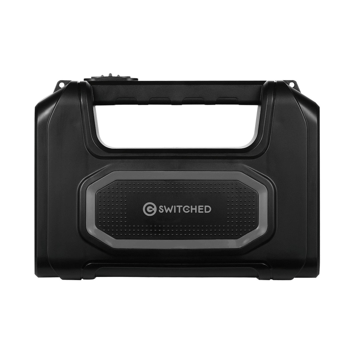 Switched Portable Power Station with Solar Panel - Black