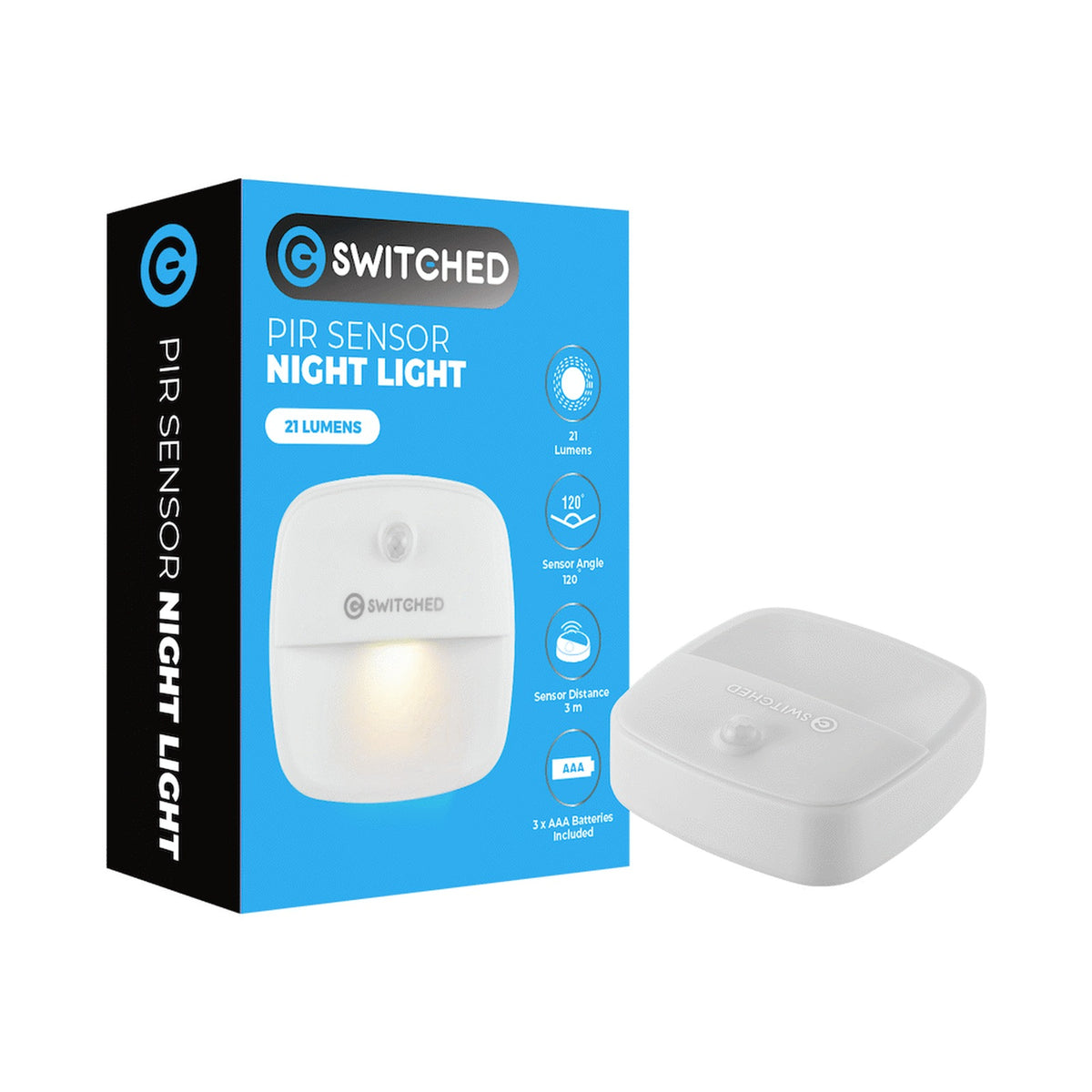 SWITCHED PIR Sensor Night Light - White