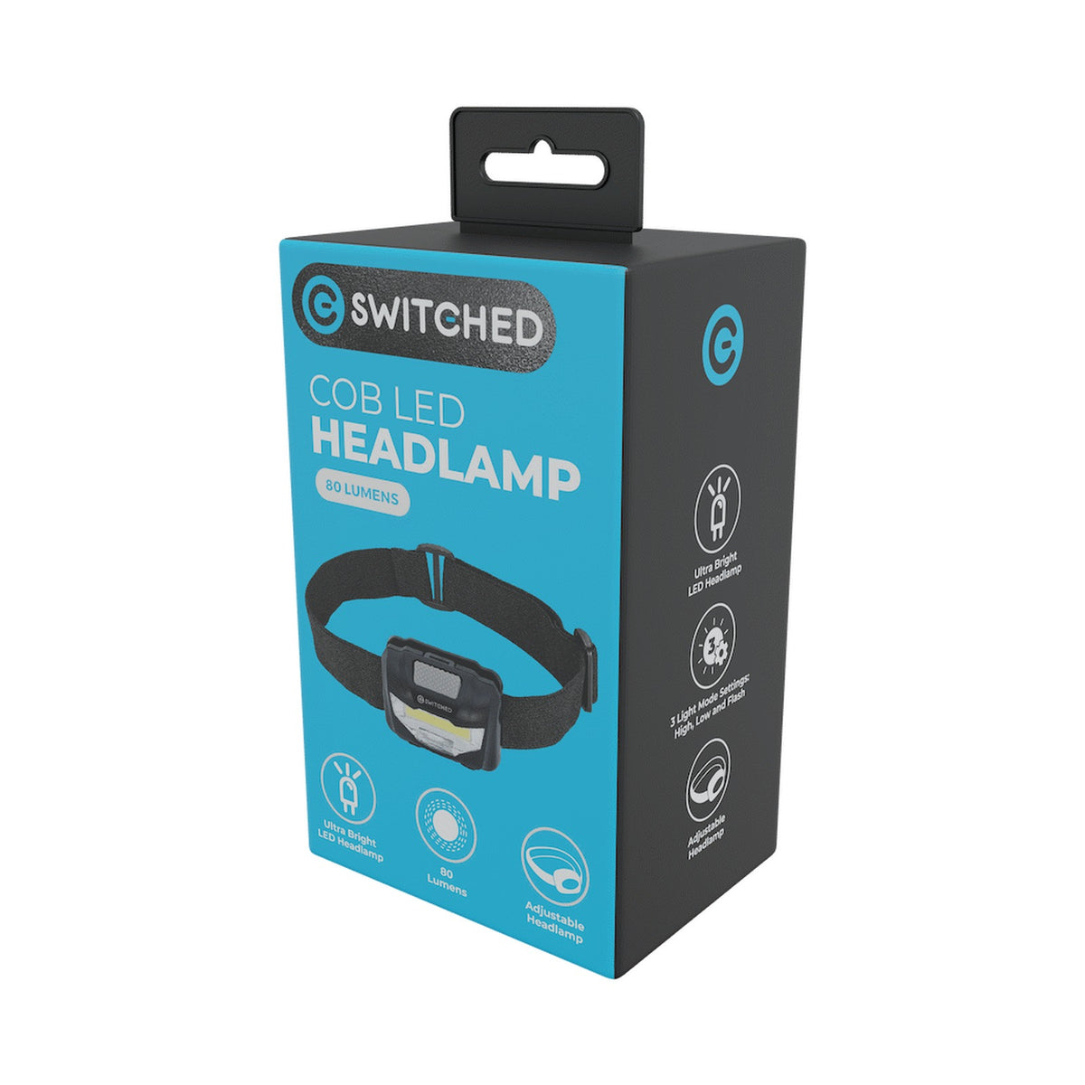 SWITCHED 80 Lumen LED Headlamp - Black