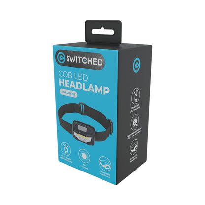 SWITCHED 80 Lumen LED Headlamp - Black