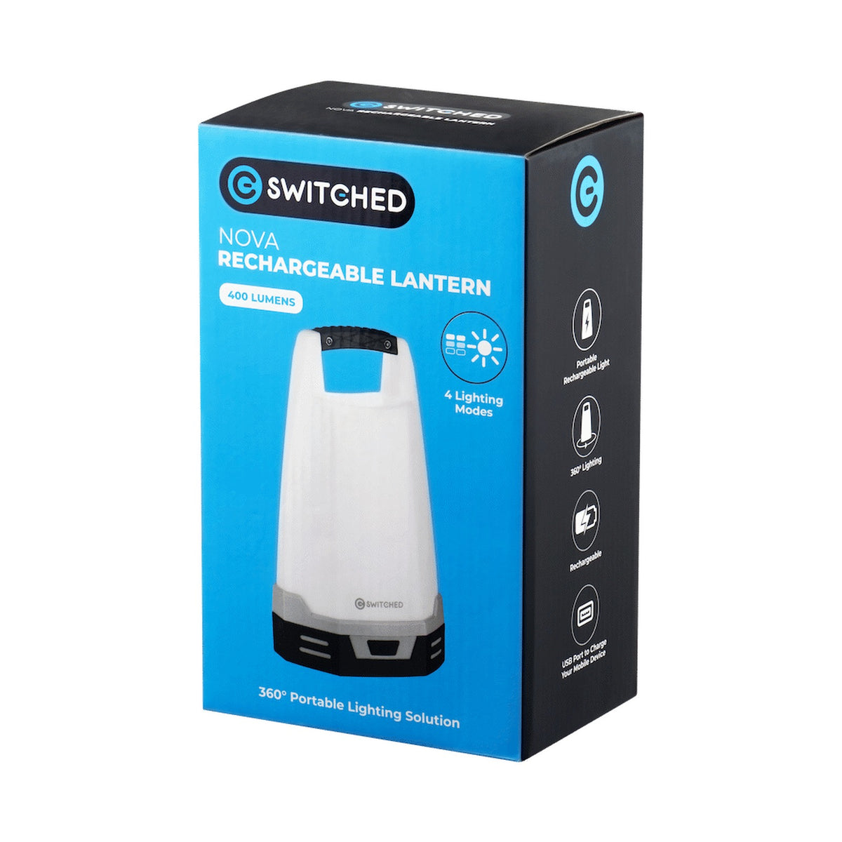 Switched Nova Rechargeable Lantern - Grey