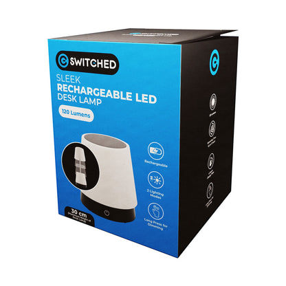 Switched Sleek Series Rechargeable LED Desk Lamp