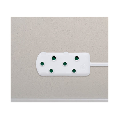 Switched Light Duty Side by Side (SBS) Extension Leads 5m - WT