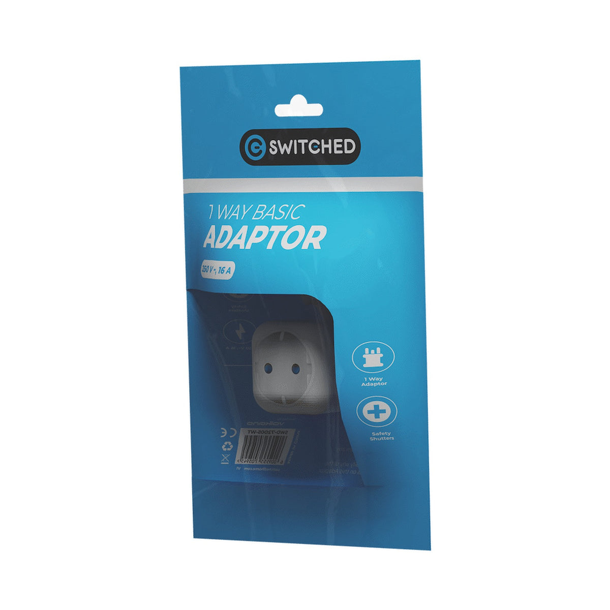 Switched 1-Way Schuko Adaptor