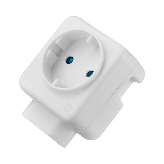 Switched 2-Way Schuko Adaptor - Top and Bottom Loader