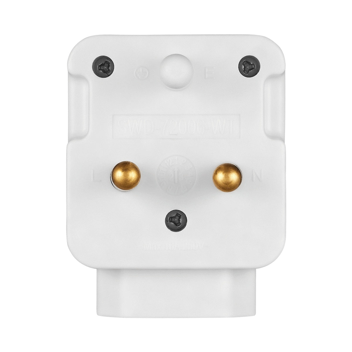 Switched 2-Way Schuko Adaptor - Top and Bottom Loader