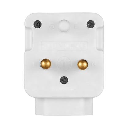 Switched 2-Way Schuko Adaptor - Top and Bottom Loader