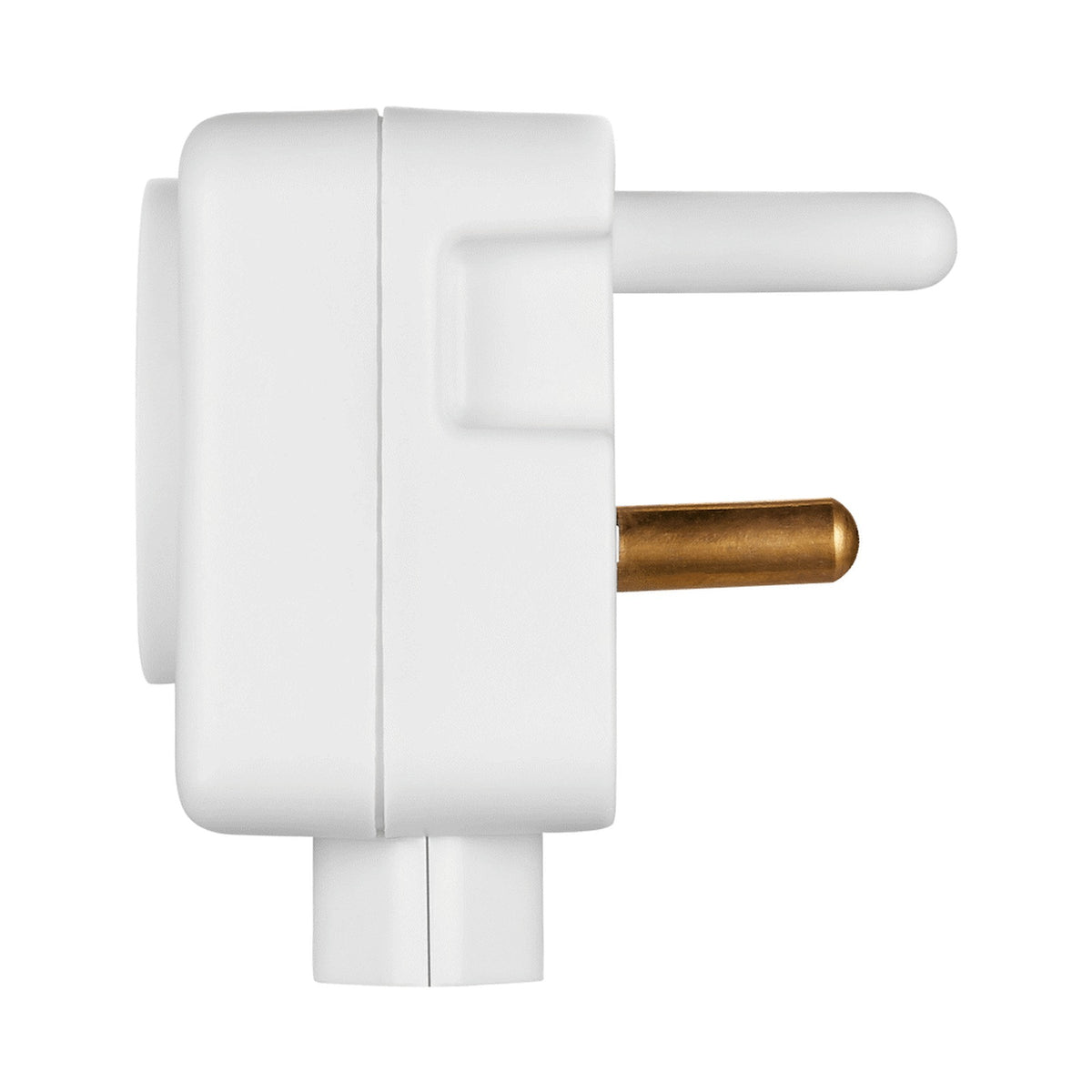 Switched 2-Way Schuko Adaptor - Top and Bottom Loader