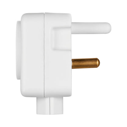 Switched 2-Way Schuko Adaptor - Top and Bottom Loader