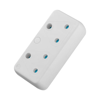 SWITCHED  2 Way Adaptor - White