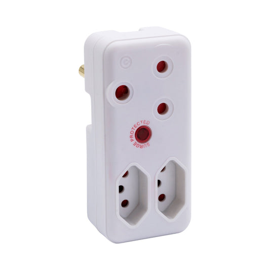 Switched 3-Way Medium Surge Adaptor - White