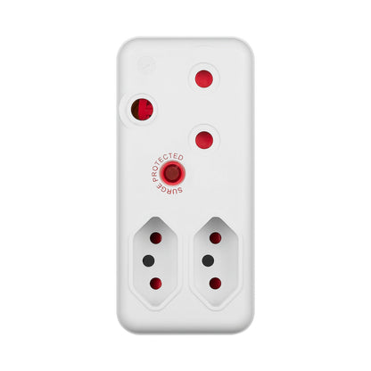 Switched 3-Way Medium Surge Adaptor - White