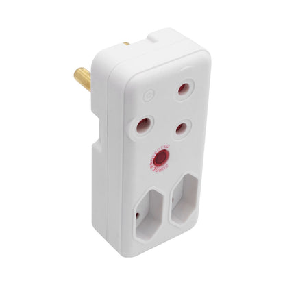 Switched 3-Way Medium Surge Adaptor - White
