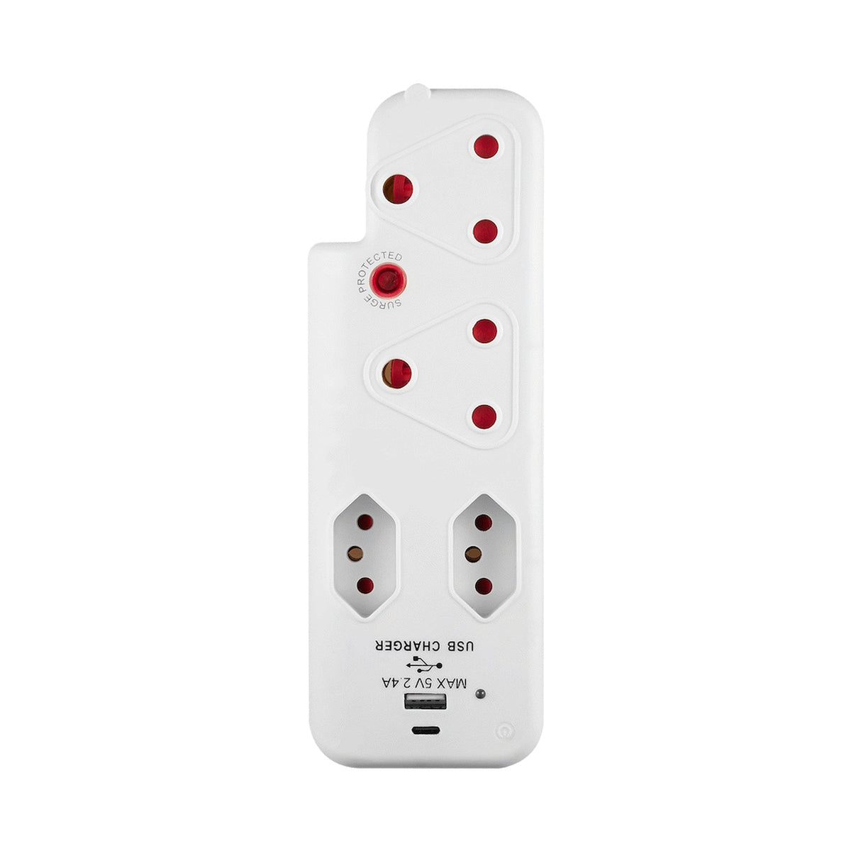 Switched 4-Way Medium Surge Adaptor with Type-C + USB