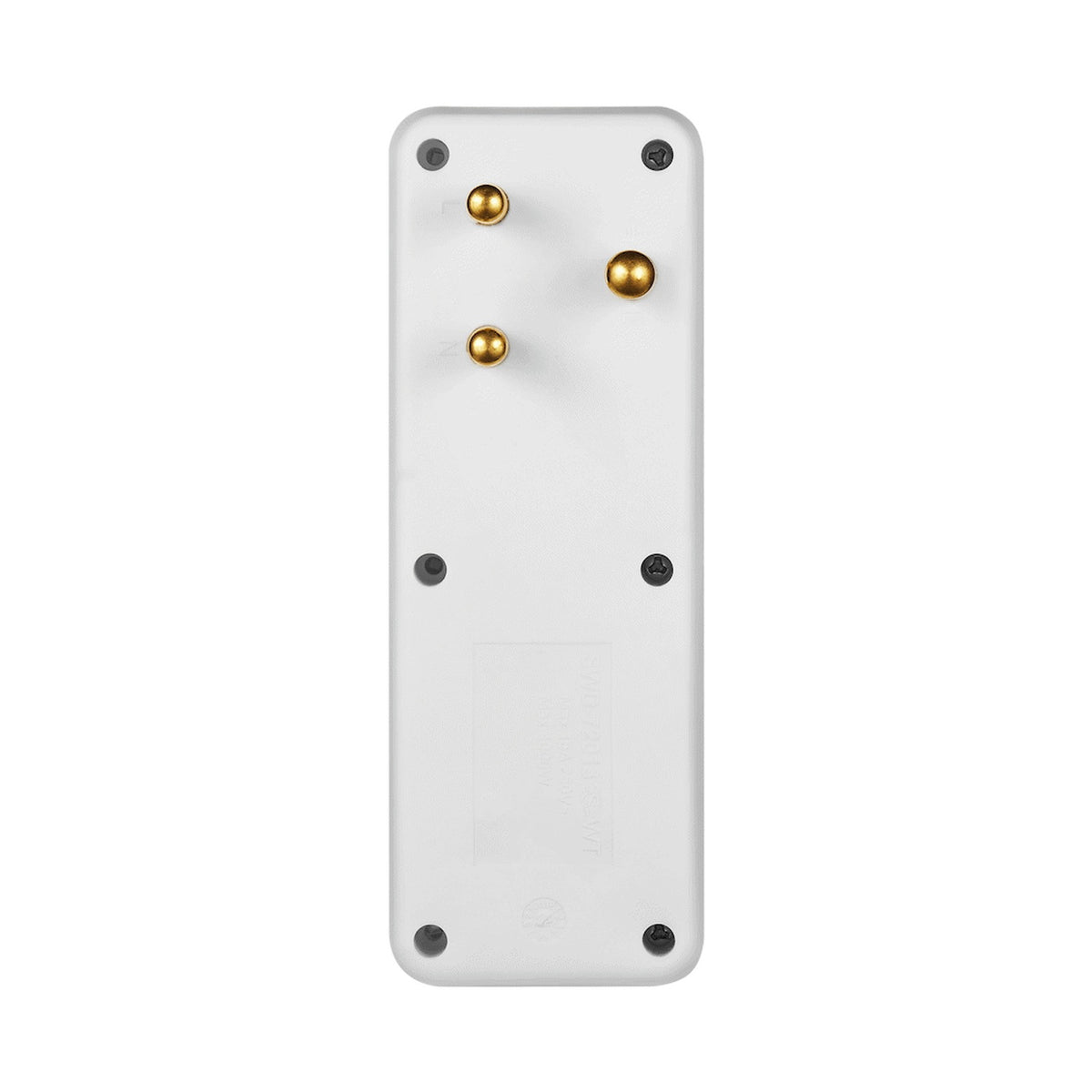Switched 4-Way Medium Surge Adaptor with Schuko - White