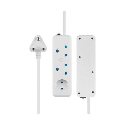 SWITCHED 3 Way Multiplug - White