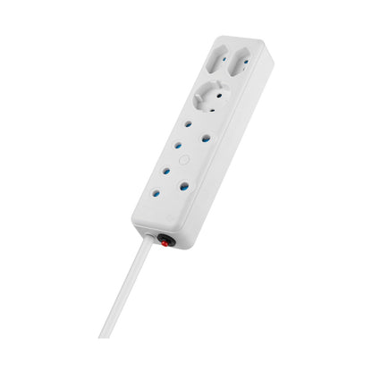 SWITCHED 5 Way Multiplug - White