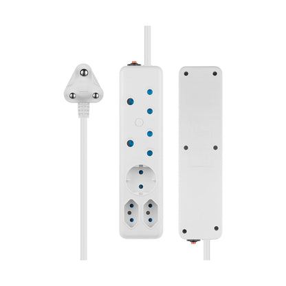 SWITCHED 5 Way Multiplug - White