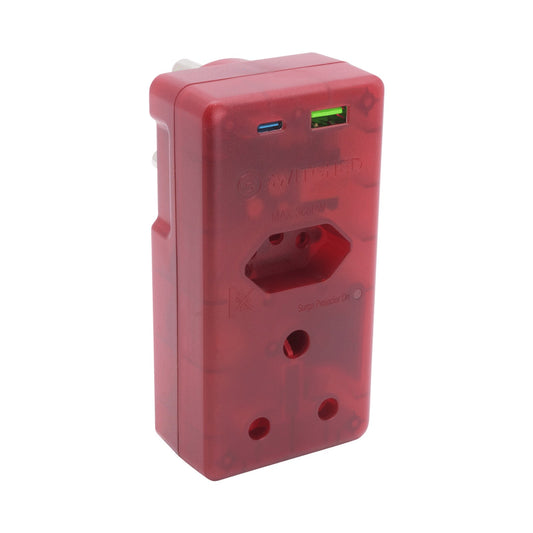 Switched High Surge Multi Adaptor with USB + Type-C PD20W