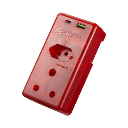 Switched High Surge Multi Adaptor with USB + Type-C PD20W