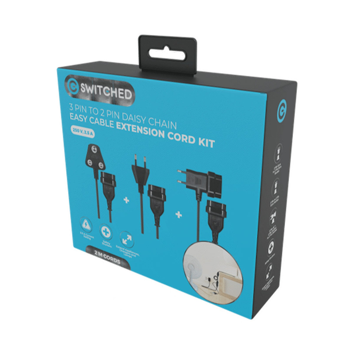 Switched Easy Cable Extender Daisy Chain Kit 6m Total