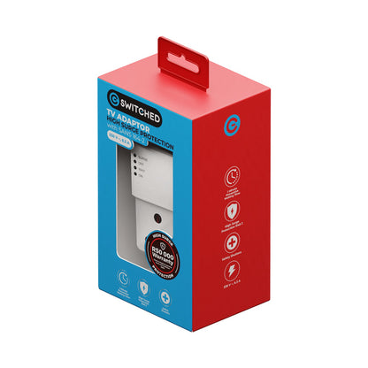 Switched 1-Way TV Surge Adaptor with SANS 164-2