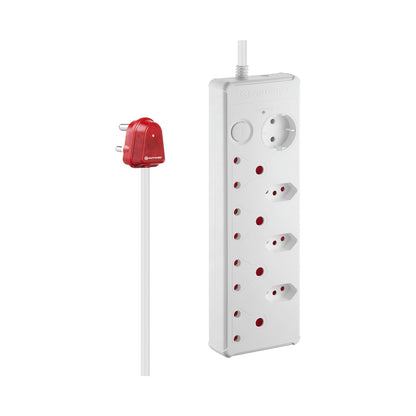 SWITCHED 8-way High Surge Multiplug 0.5m