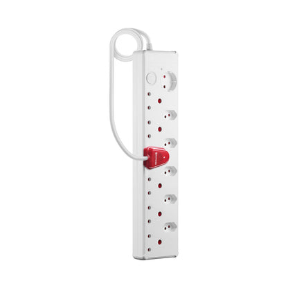 Switched 12-Way High Surge Multiplug 0.5m - White