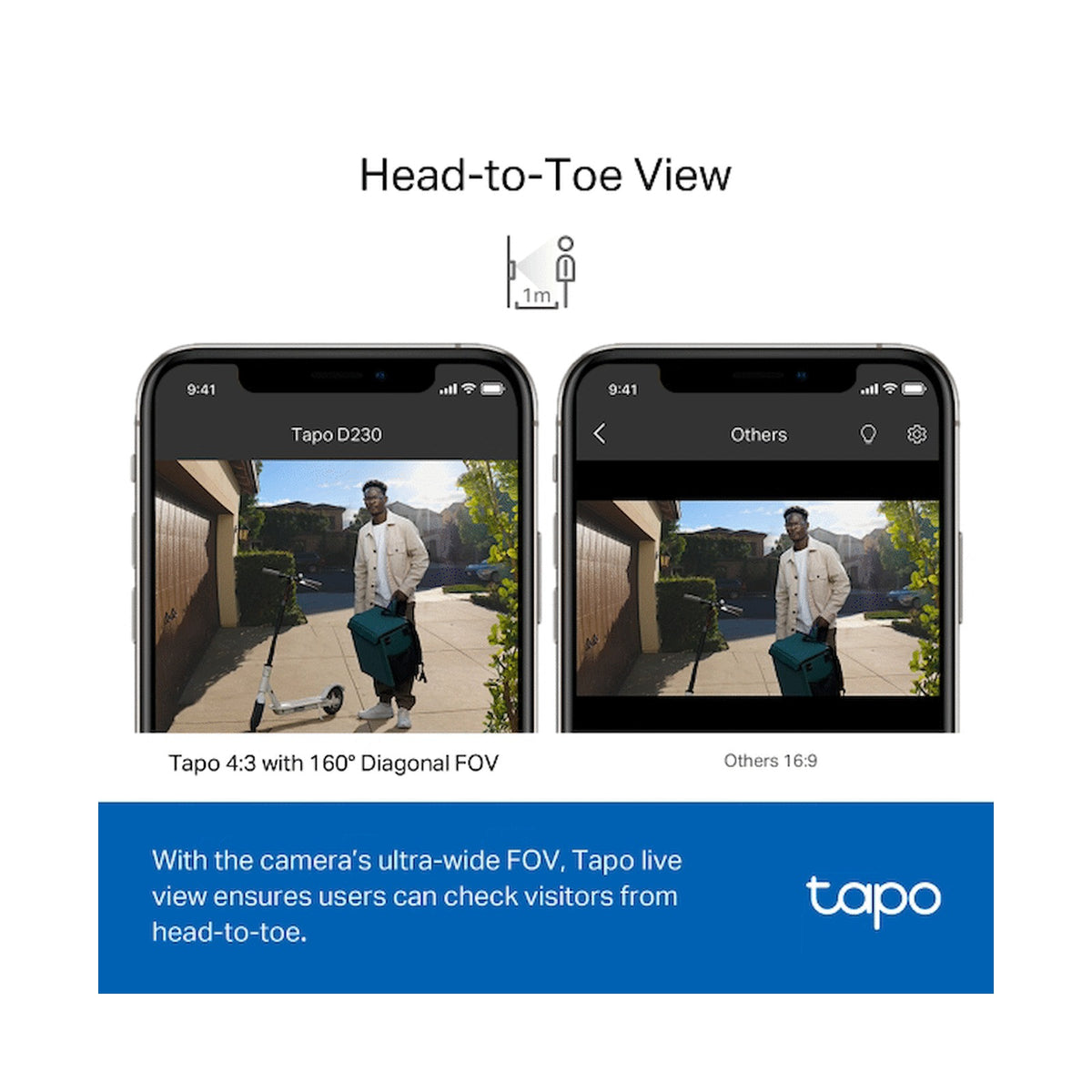 TP-Link Tapo D230S1 5MP 2K Smart Battery Video Doorbell 180 Days