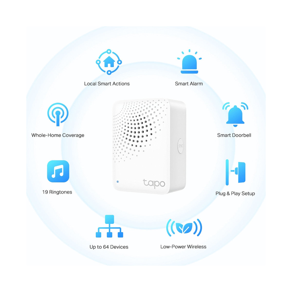 TP-Link Tapo H100 Smart Wi-Fi 868mhz Hub with Chime