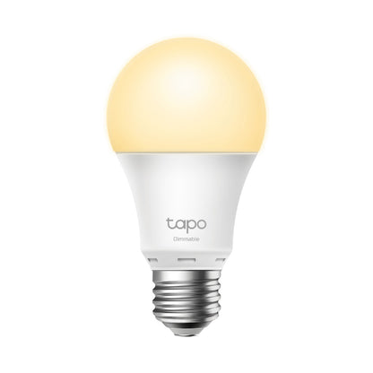 TP-Link Tapo L510E 8.7w Smart Wi-Fi Warm White Light Bulb, Dimmable, A60, E27