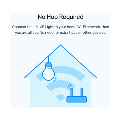 TP-Link Tapo L510E 8.7w Smart Wi-Fi Warm White Light Bulb, Dimmable, A60, E27
