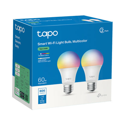 TP-Link Tapo L510E (2-Pack) Smart Wi-Fi Light Bulb - Dimmable