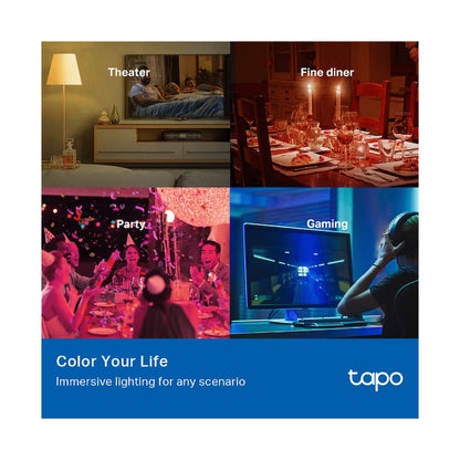 TP-Link Tapo L530B (2-Pack) Smart Wi-Fi Light Bulb - Multicolour
