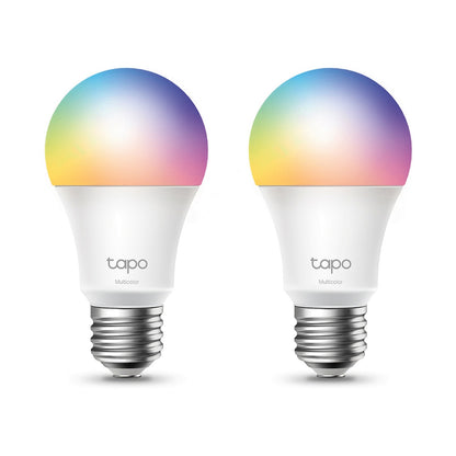 TP-Link Tapo L530E 2 Pack 8.7w Smart Wi-Fi Warm White Light Bulb, Dimmable, A60, E27