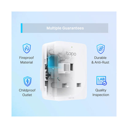 TP-Link Tapo P110 13A 2 Pin Shuco Smart Wi-Fi Plug, Power Monitoring