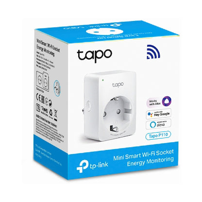 TP-Link Tapo P110 13A 2 Pin Shuco Smart Wi-Fi Plug, Power Monitoring