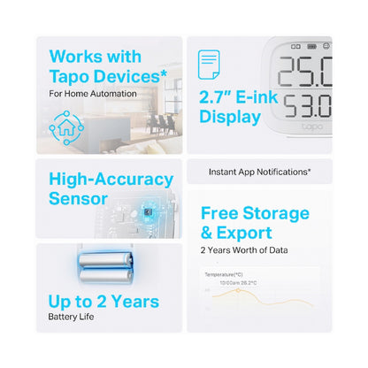 TP-Link Tapo T315 Smart 868mhz Temperature & Humidity Monitor