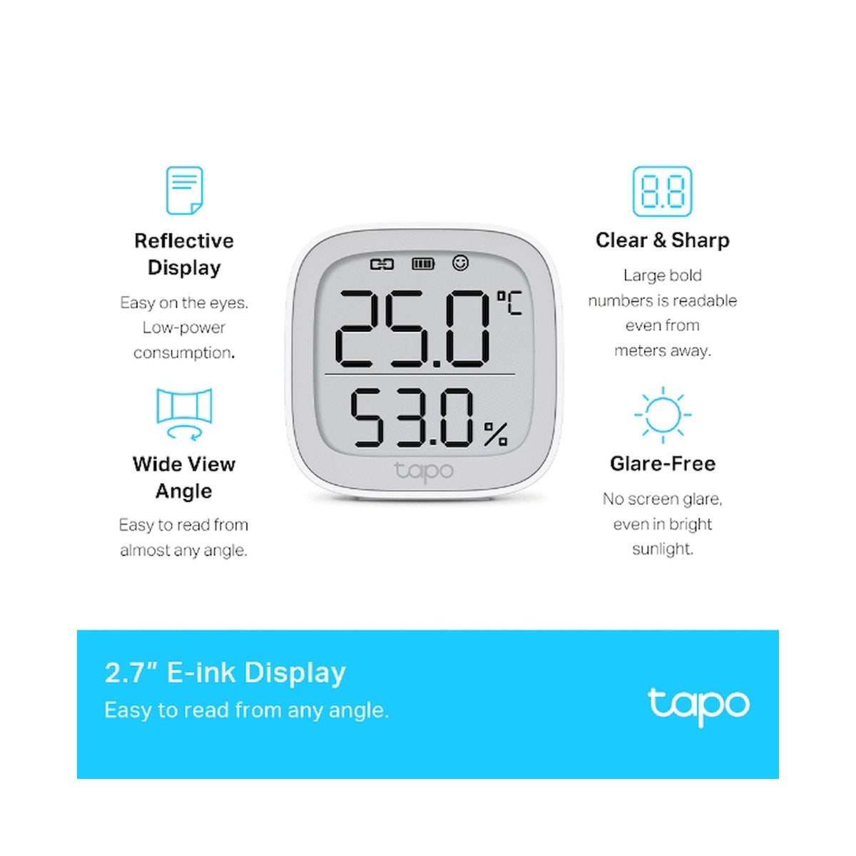 TP-Link Tapo T315 Smart 868mhz Temperature & Humidity Monitor