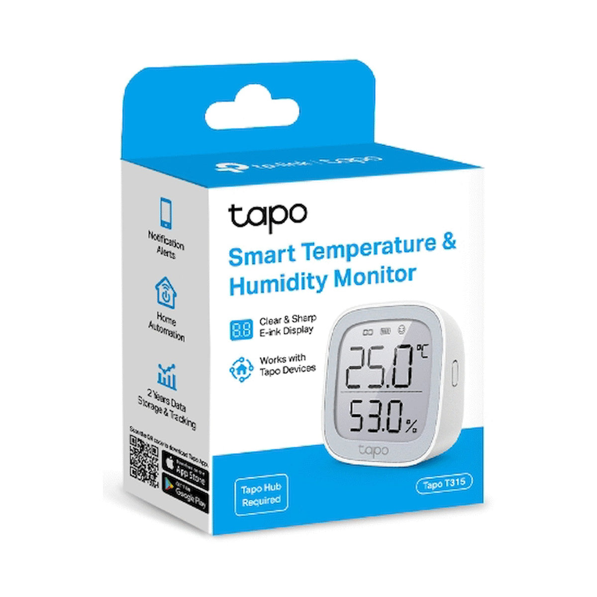 TP-Link Tapo T315 Smart 868mhz Temperature & Humidity Monitor