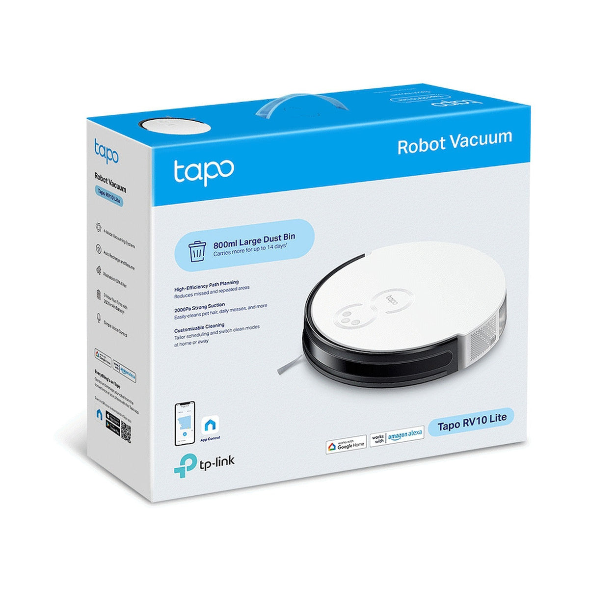 TP-Link Tapo RV10 Lite - Robot Vacuum Cleaner, Gyroscope, 2600mah