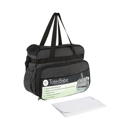 Totes Babe Vivir 20L Diaper Bag, Black