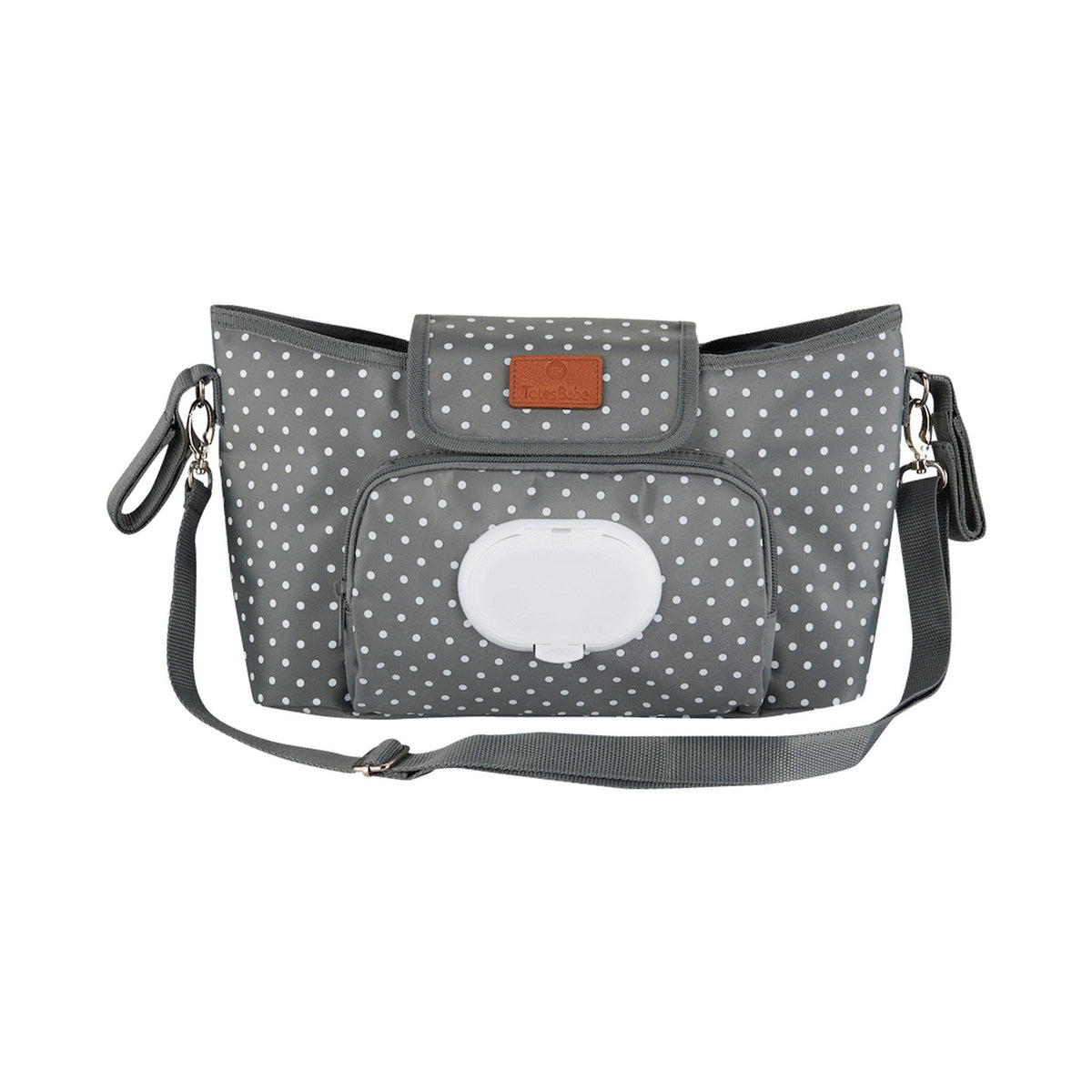 Totes Babe Dotty Series Stroller Caddy Grey