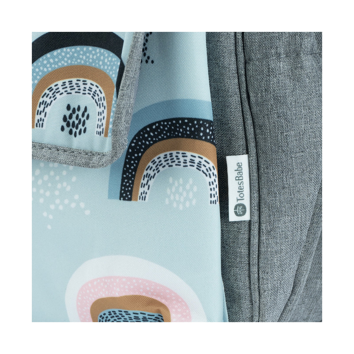 Totes Babe Rainbow Diaper Bag Grey