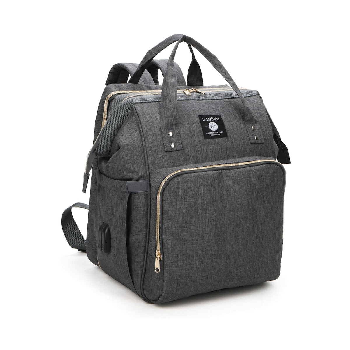 Totes Babe Alma Convertible Diaper Backpack - Dark Grey