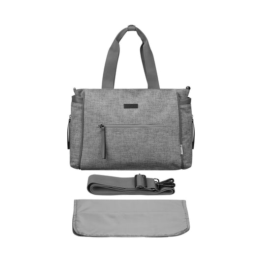 Totes Babe Luna Diaper Shoulder Bag Light Grey