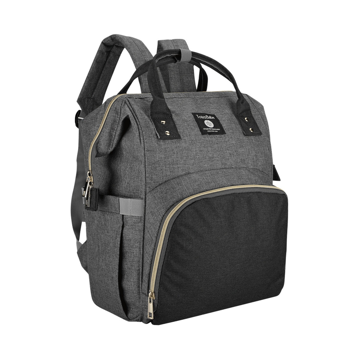 Totes Babe Alma Diaper Backpack Colourblock - Grey/Charcoal