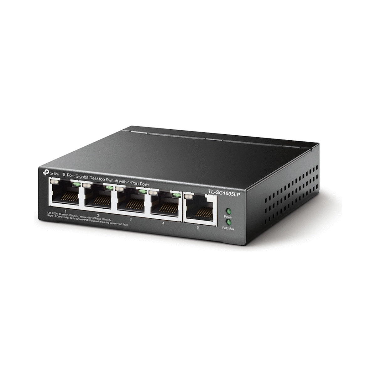 TP-Link TL-SG1005LP 5-Port Gigabit Desktop Switch with 4-Port PoE+