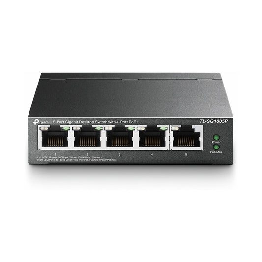 TP-Link TL-SG1005P 5-Port Gigabit Desktop Switch with 4-Port PoE+