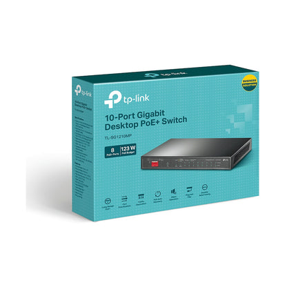 TP-Link TL-SG1210MP 10-Port Gigabit Desktop Switch with 8-Port PoE+